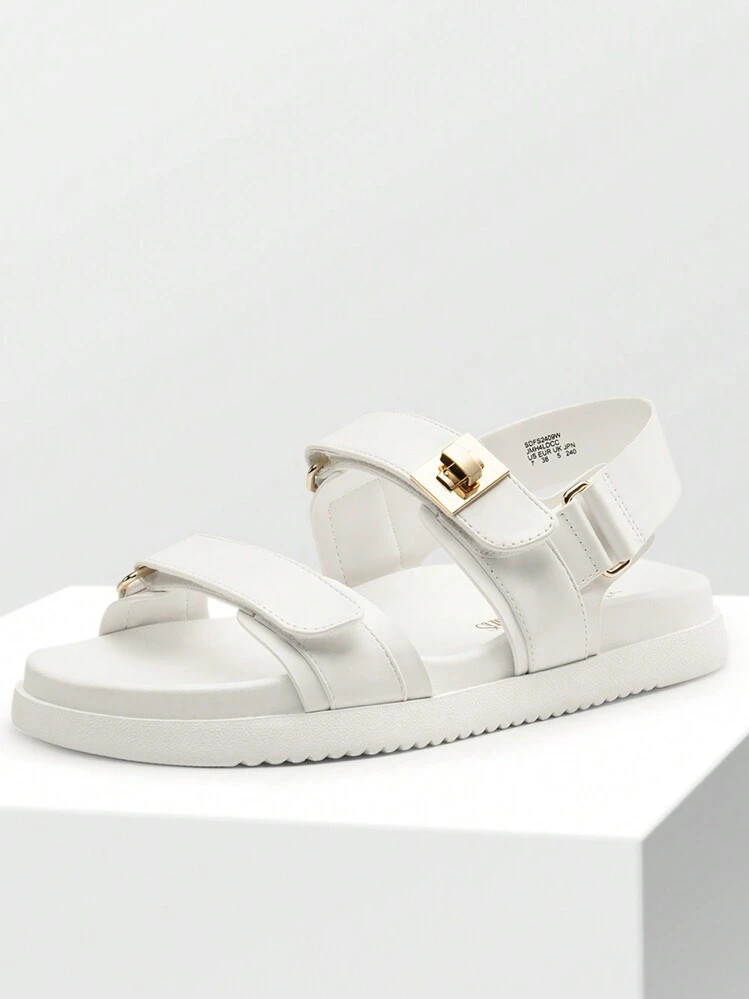 Flat Sandals For Women Comfortable Open Toe Summer Sandals Adjustable Fashion Dress Sandals Dresses For Woman | SHEIN