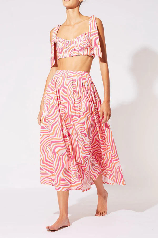 The Lucy Skirt Abstract Zebra | Solid & Striped