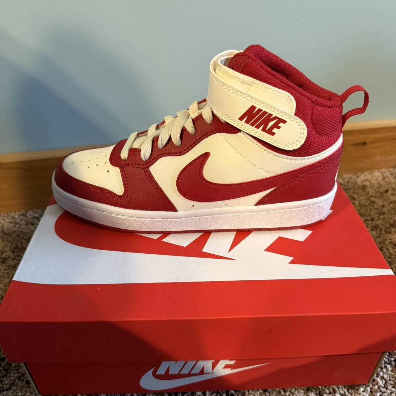 Nike Boys Sneakers - Red/Burgundy | Depop US