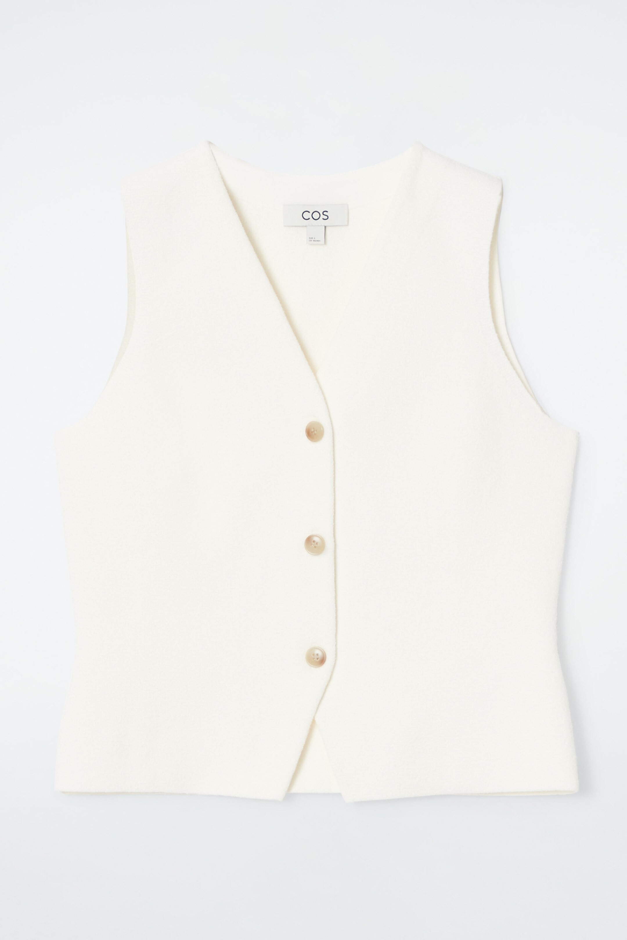 KNITTED WAISTCOAT - IVORY | COS (AU)