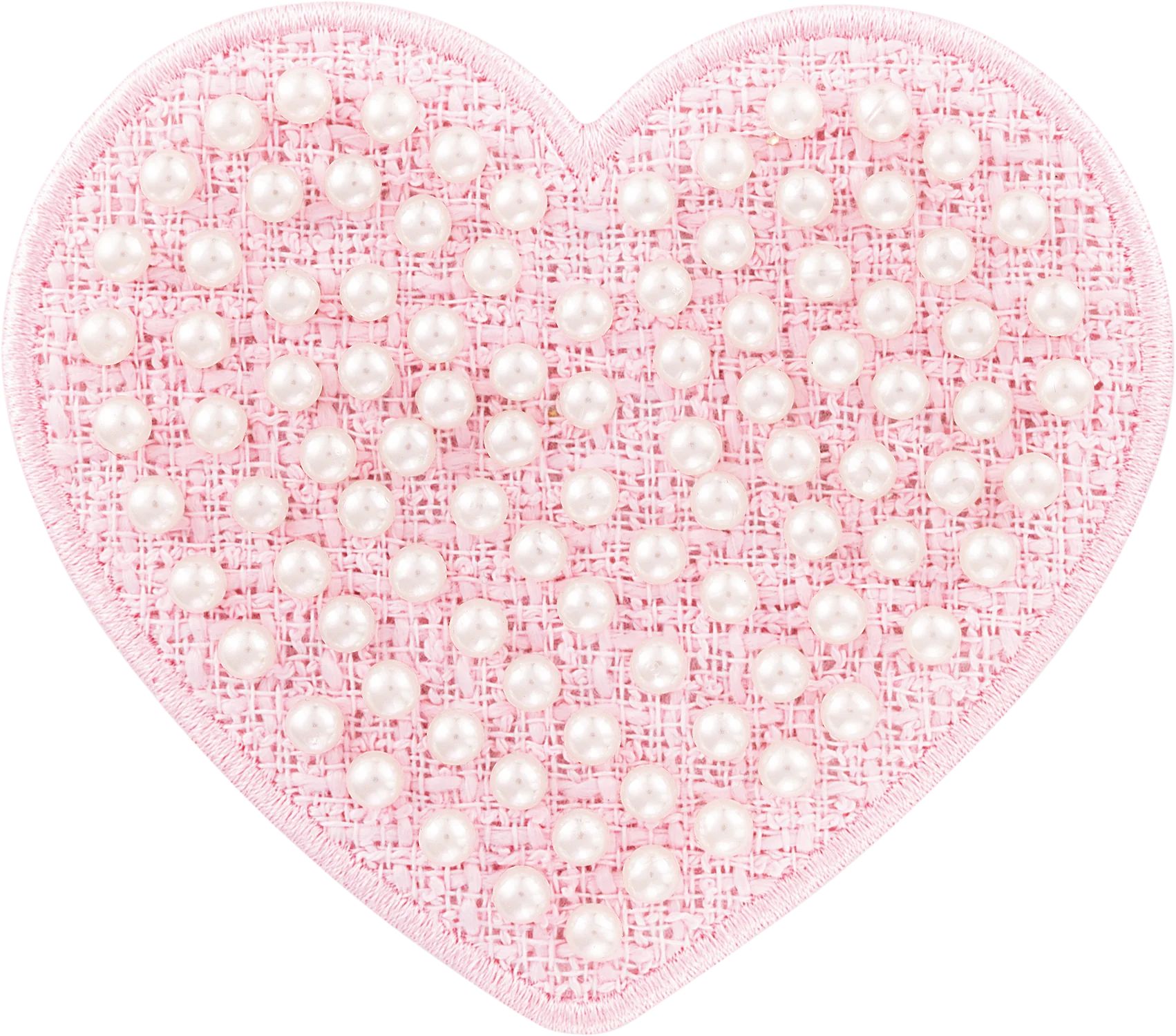 Jumbo Pearl Heart Patch | Embroidered Patch - Stoney Clover Lane | Stoney Clover Lane
