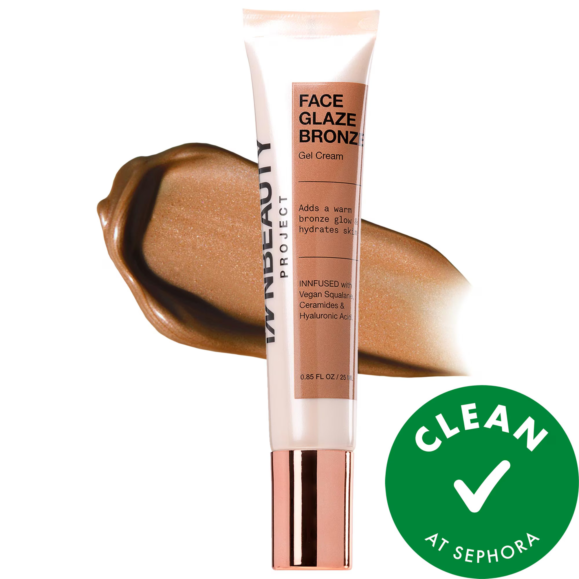 INNBEAUTY PROJECT Bronze Face Glaze Gel Cream with Squalane, Ceramides & Hyaluronic Acid 0.85 oz / 25 ml | Sephora (US)