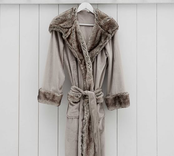 Ombre Tipped Faux Fur Robe | Pottery Barn (US)