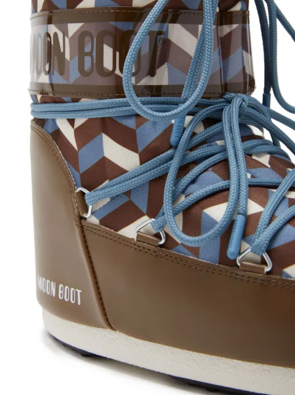 Icon geometric-pattern print boots | Farfetch Global