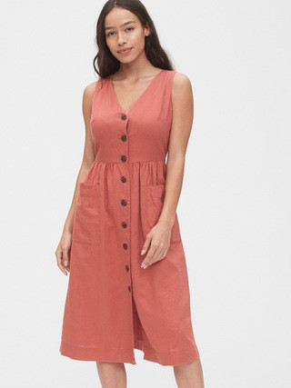 V-Neck Sleeveless Midi Dress | Gap (US)