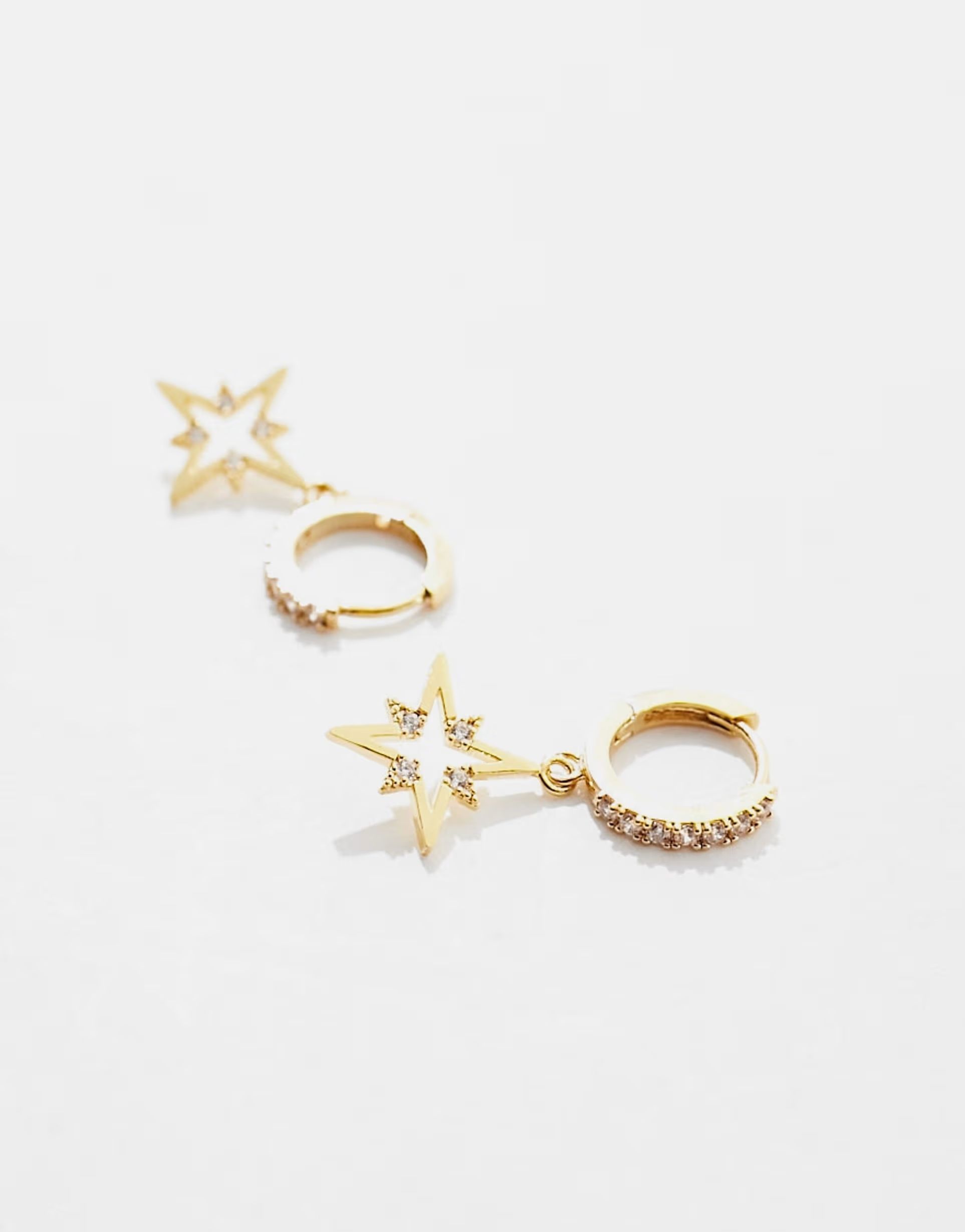 Orelia gold plated starburst huggie hoops | ASOS | ASOS (Global)