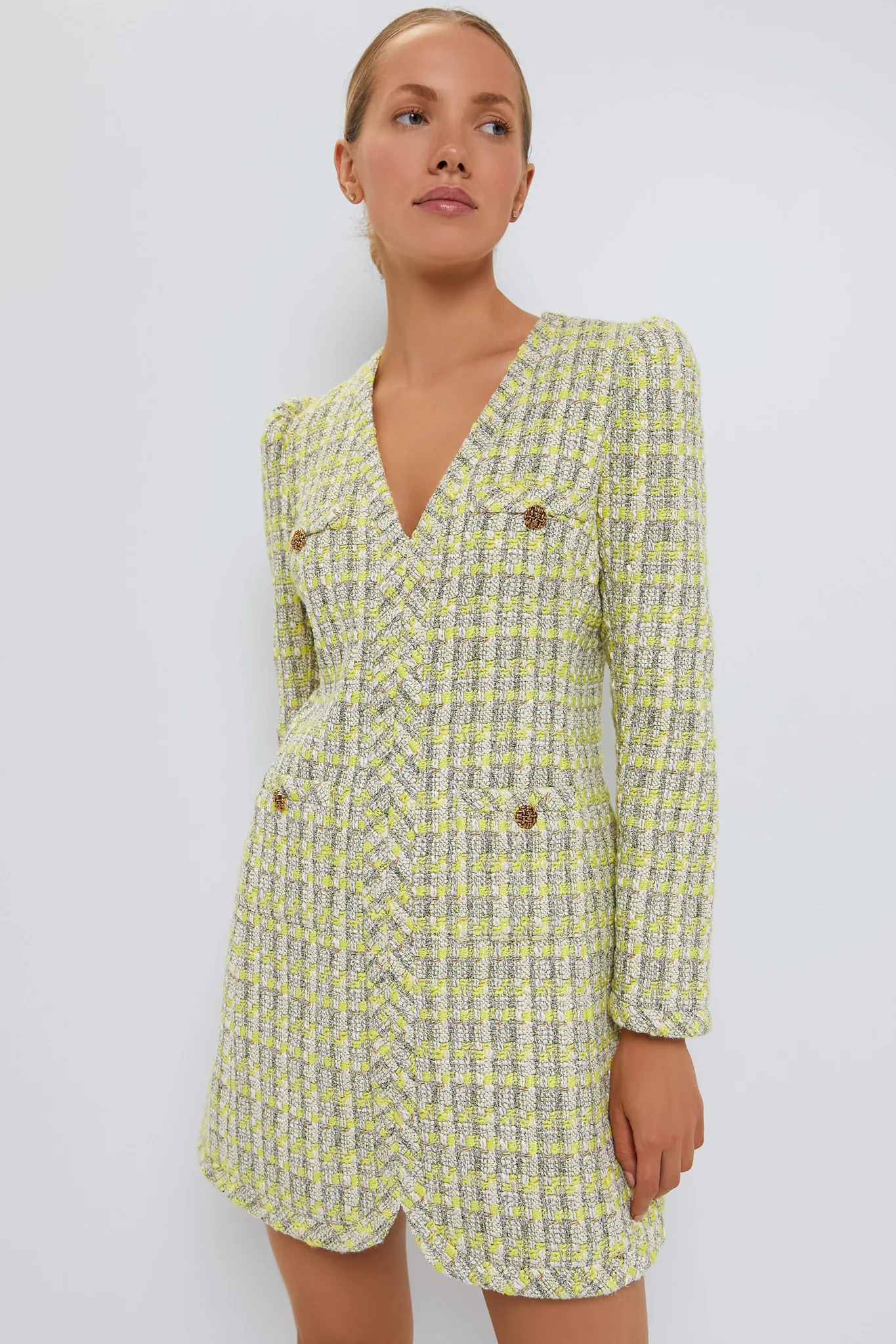 Citron Tweed Coralie Dress | Tuckernuck (US)