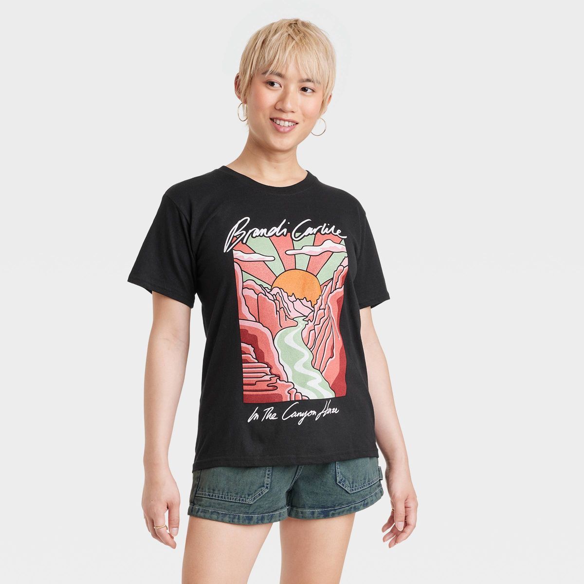 Women's Brandi Carlile Short Sleeve Graphic T-Shirt - Black | Target