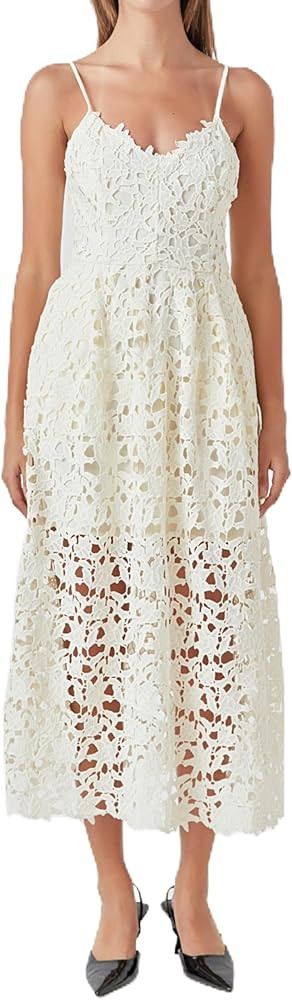 endless rose Lace Cami Midi Dress | Amazon (US)