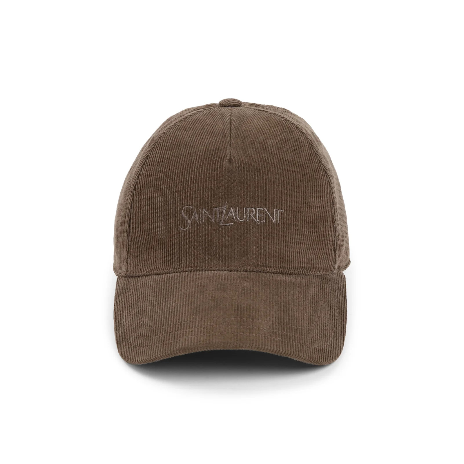 Saint Laurent Logo Embroidered Crduroy Baseball Cap | Cettire Global