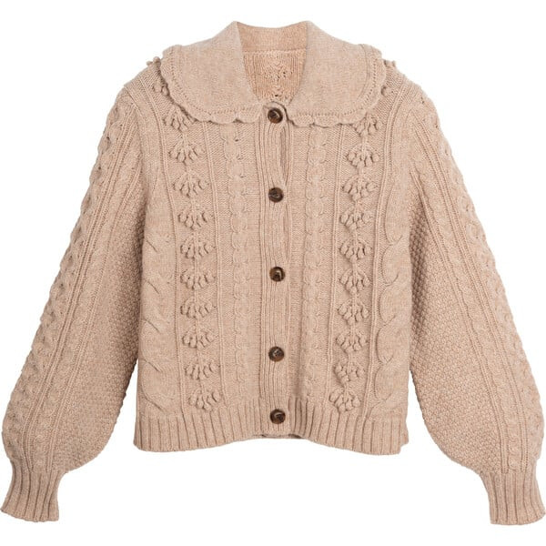 Women's Avery Cardigan, Oatmeal | Maisonette