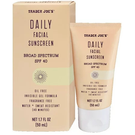 SUPERGOOP DUPE TJ s Daily Facial Sunscreen Broad Spectrum SPF 40 Oil Free Invisible Gel Formula Fragrance Free Water + Sweat Resistant 40 Minutes 1.7 Fl Oz | Walmart (US)