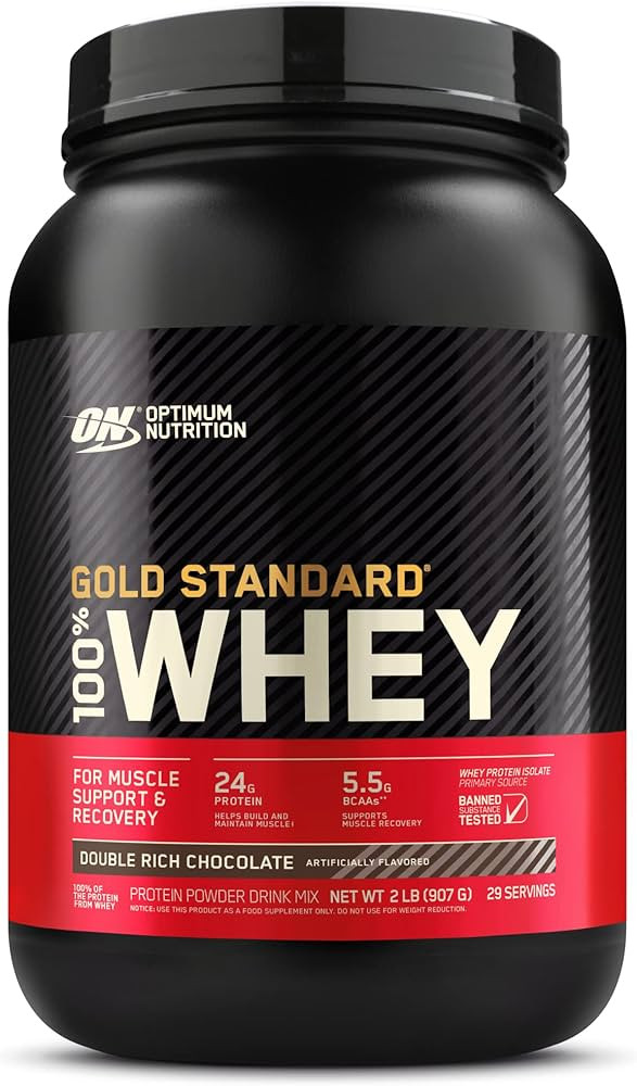 Optimum Nutrition Gold Standard 100% Whey Protein Powder, Double Rich Chocolate, 2 Pound (Packagi... | Amazon (US)