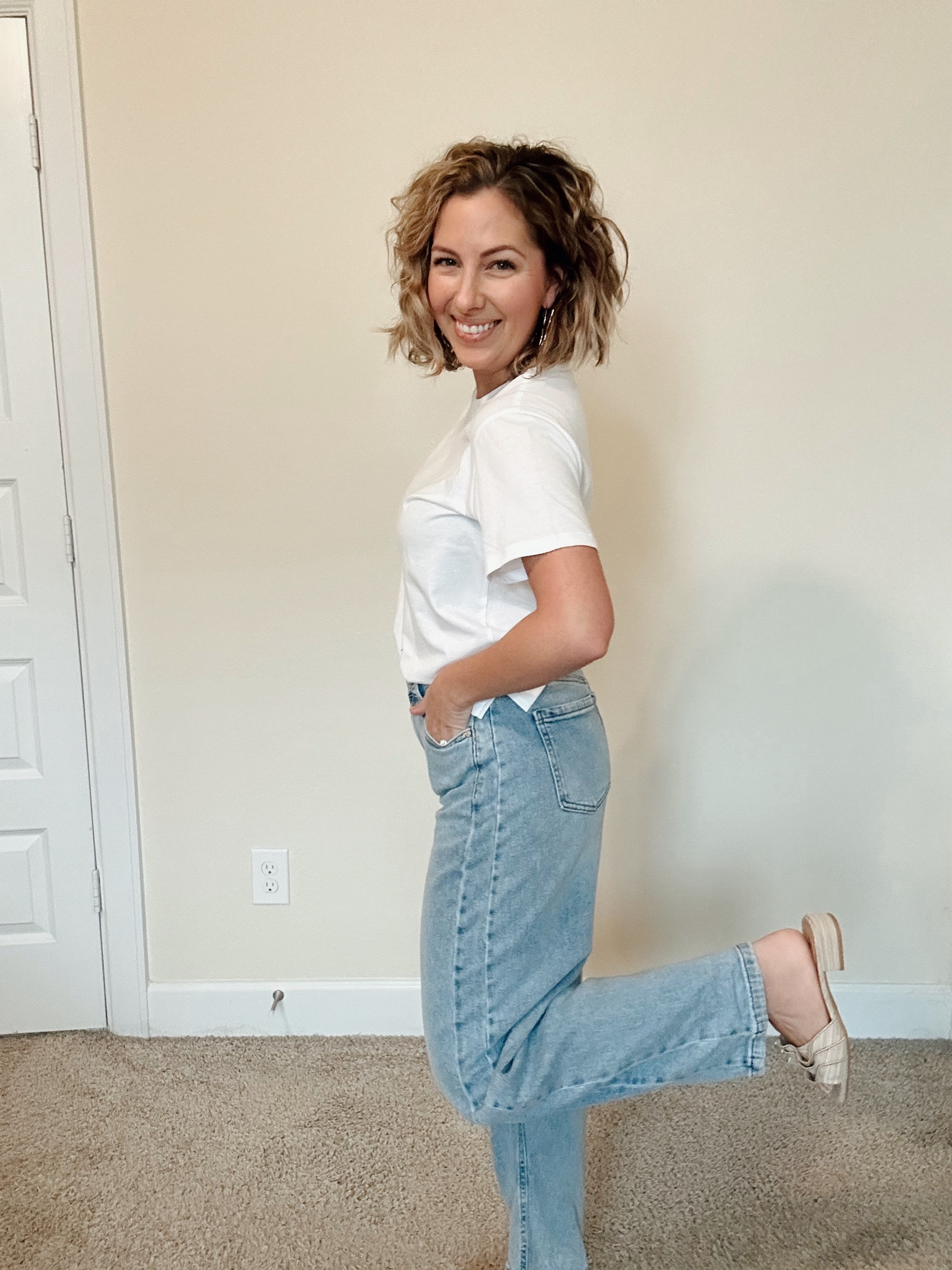 Basic and good 🌻 

These barrel jeans are my favorite from all the retailers I tried. Wearing size 1. 

This T-shirt’s quality is better than you’d expect. Truly so good! 

These sandals have been on repeat, do you blame me? They’re darling! 🤗

#LTKStyleTip #LTKFindsUnder50 #LTKPetite