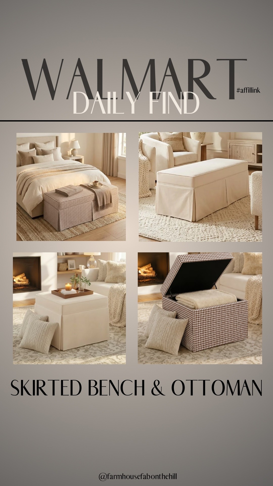 New!! My Texas House skirted benches and ottomans. So affordable and trendy

#LTKgrwm #LTKHome