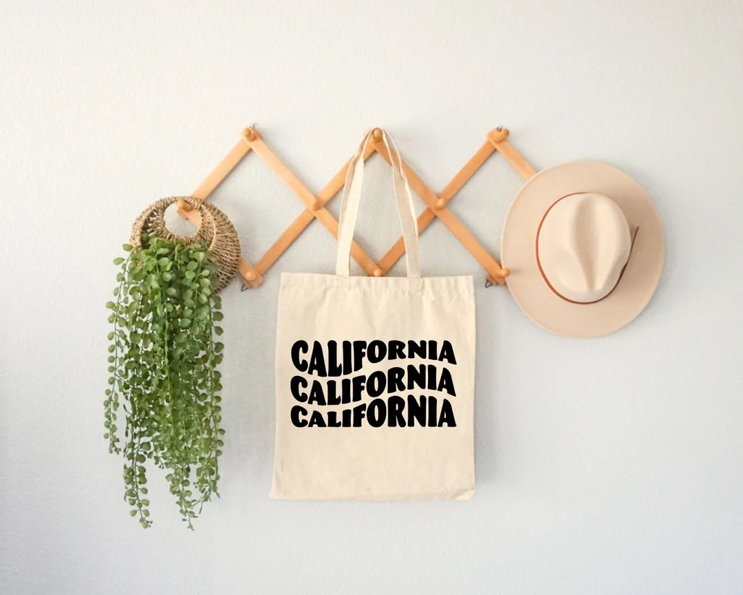 California Tote Bag, Zippered Tote Bag, San Fransisco Trip Bag, California Home Tote Bag, Souveni... | Etsy (US)