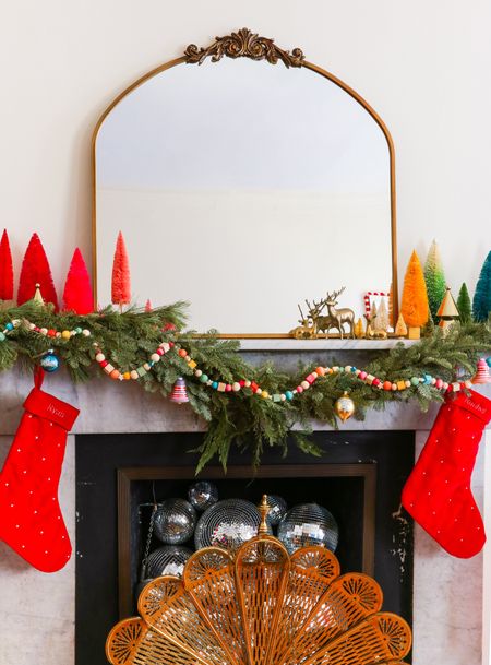 Our colorful Christmas mantle! 

#LTKunder100 #LTKhome #LTKHoliday