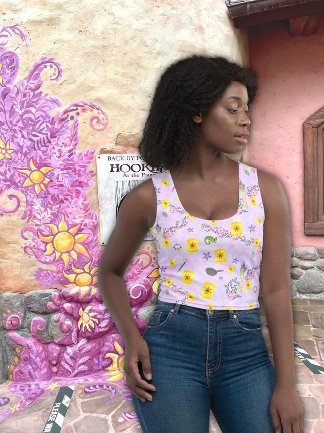 Lantern Crop Top  Tie Dye Women's Crop Top for Influencer  Princess running costume  Tangled | Etsy (US)