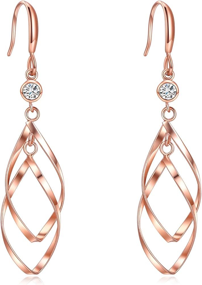 Rose Gold Oval Twisted | Amazon (US)