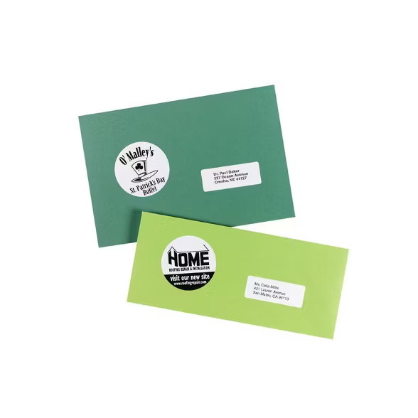 Avery 2-1/2in dia High-Visibility Round Laser Labels- White (300 per Pack) | Target