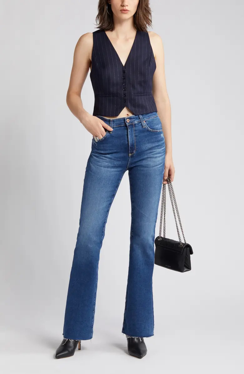 AG Farrah Raw Hem High Waist Bootcut Jeans | Nordstrom | Nordstrom