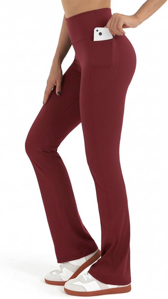 Zylioo 36 34 Inseam Tall Flare Leggings,Long Leggings for Tall Women with Pockets,Tall Flare Yoga... | Amazon (US)