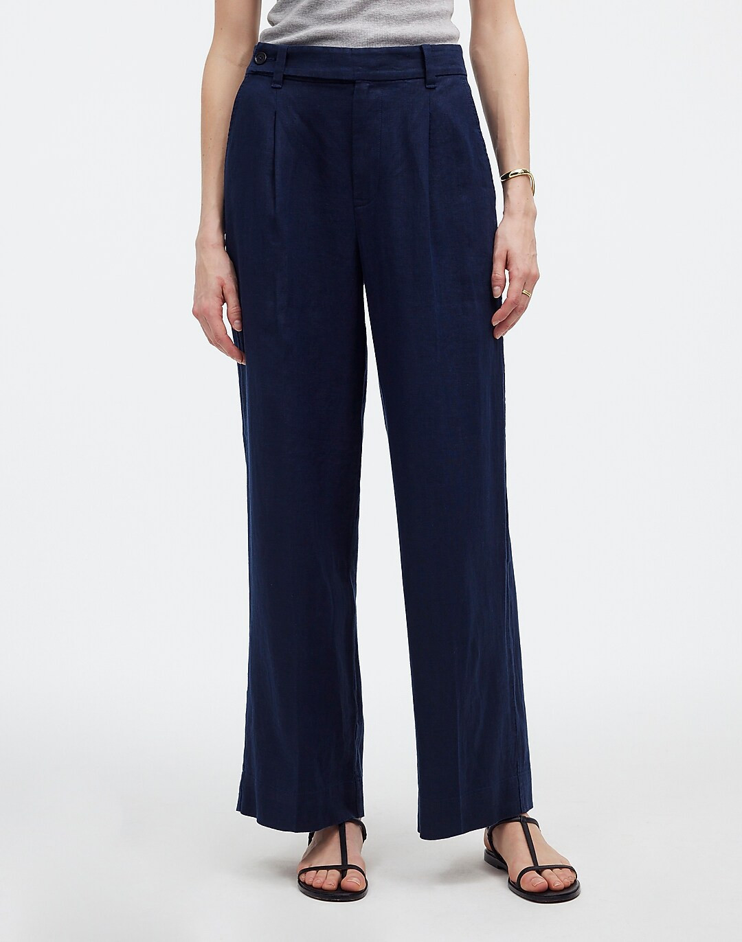 The Harlow Wide-Leg Pant in 100% Linen | Madewell