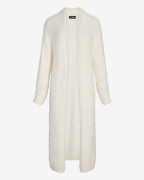 Cozy Faux Fur Duster Cardigan | Express
