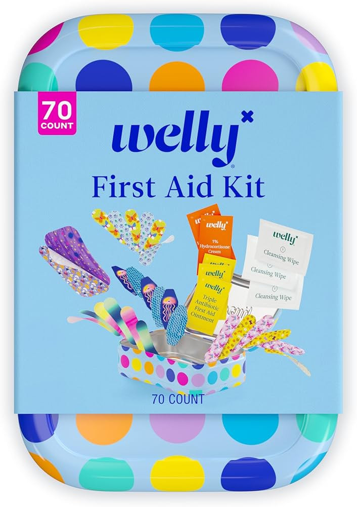 Welly First Aid Kit - FSA Eligible - Adhesive Bandages in Flexible Fabric and Waterproof, Single ... | Amazon (US)