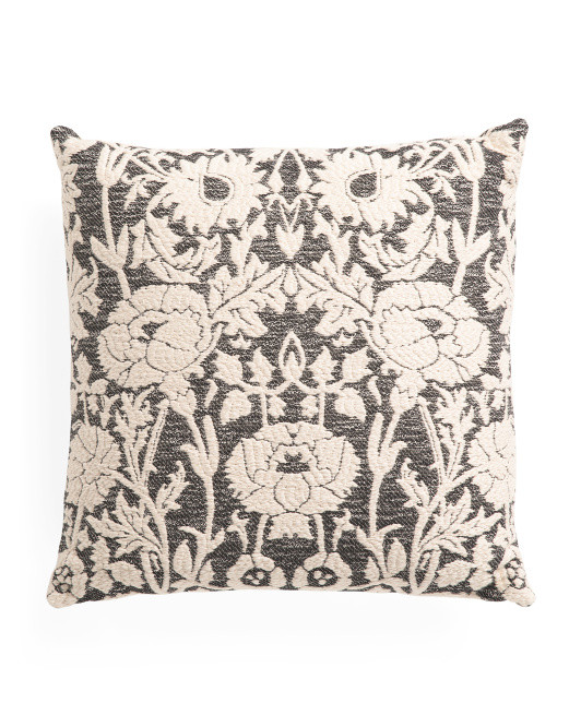 20x20 Floral Damask Embroidered Pillow | TJ Maxx