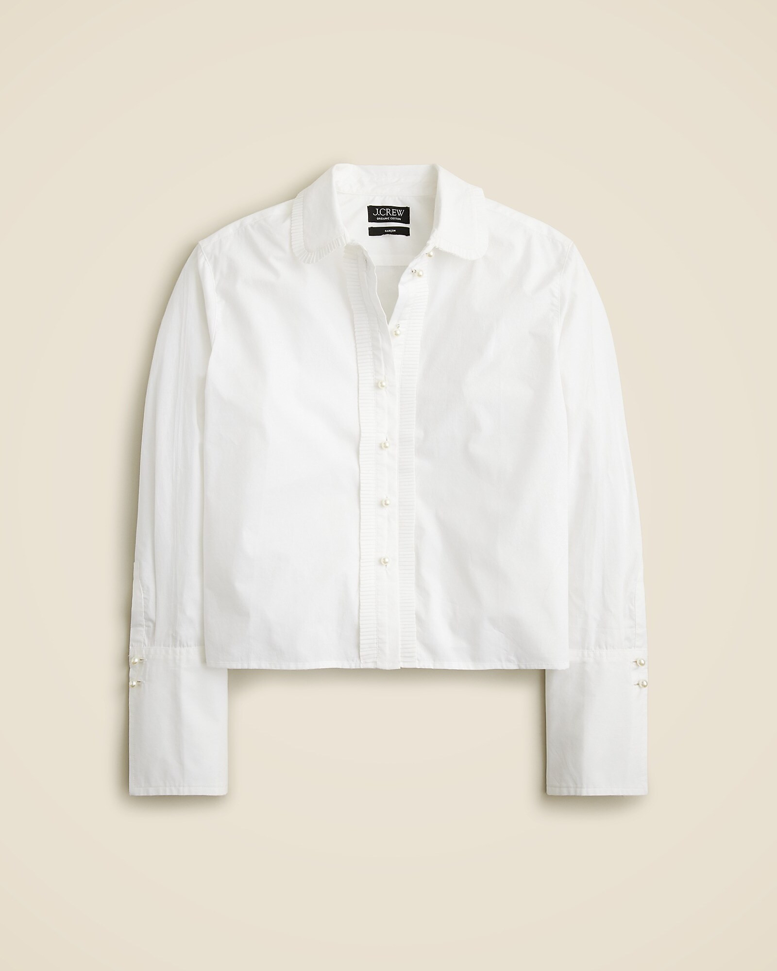 Cropped garçon shirt with pearl buttons | J. Crew US