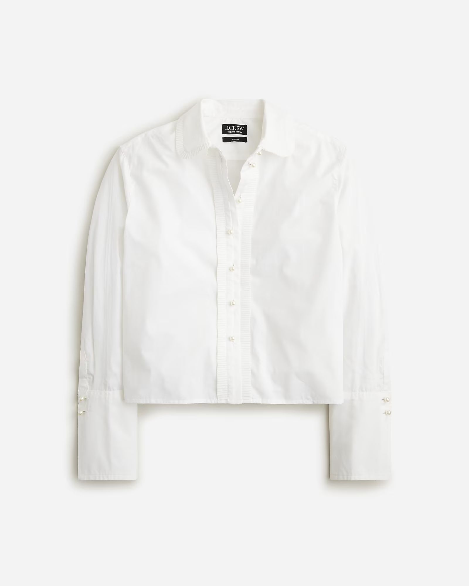 Cropped garçon shirt with pearl buttons | J.Crew US