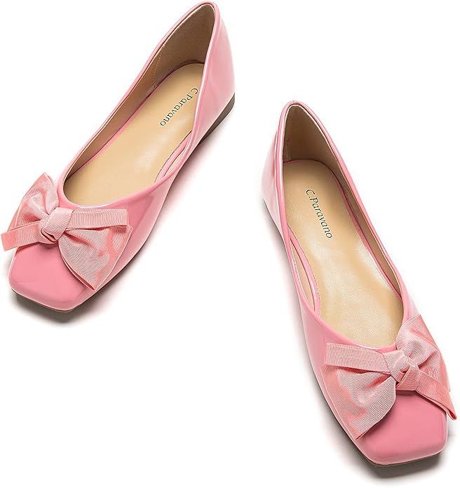 C.Paravano Women's Flats I Square Toe Shoes for Women I Women Flats I Womens Flat Shoes I Flat Sh... | Amazon (US)