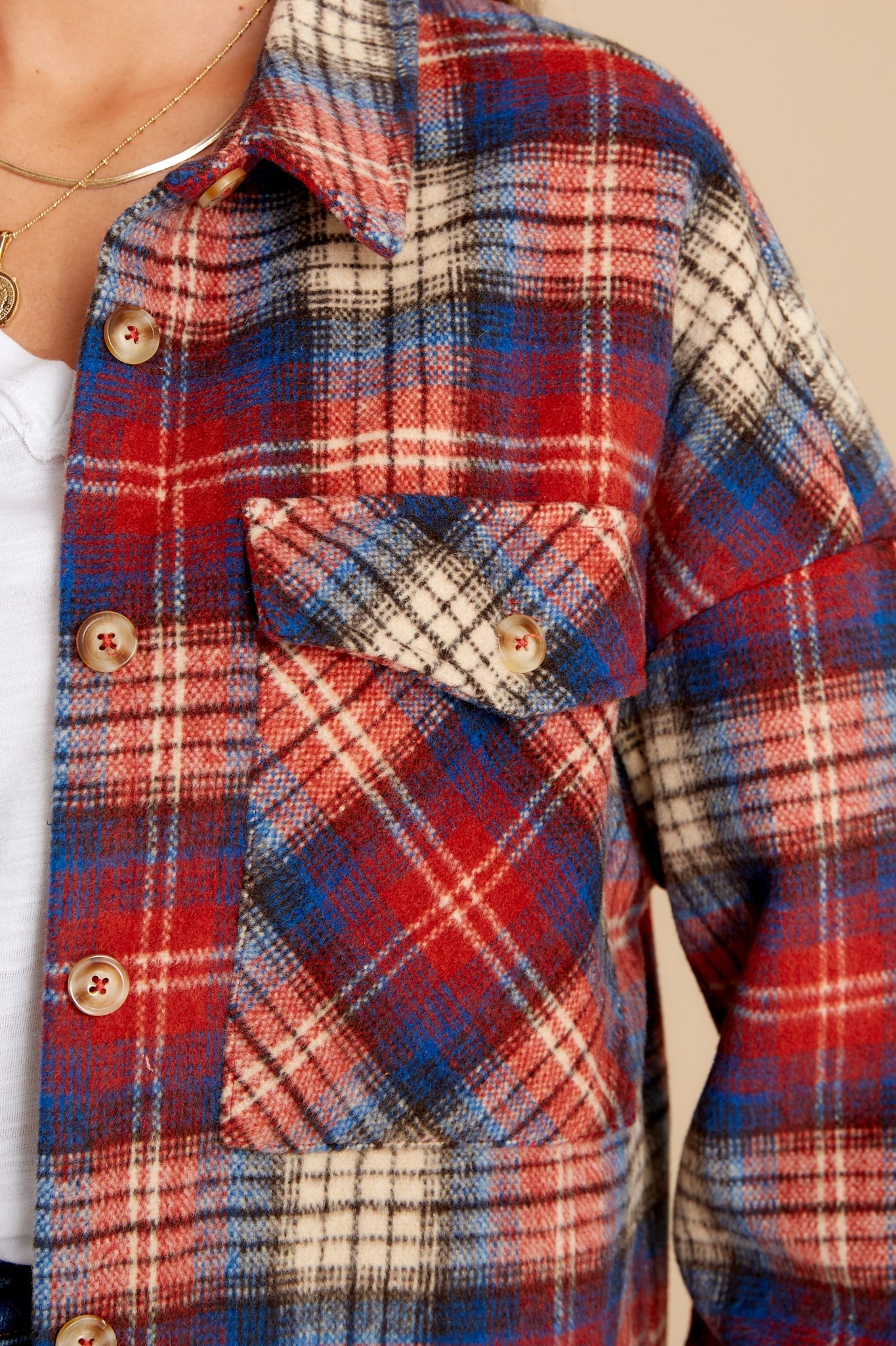 Rock It Any Day Red Plaid Shacket | Red Dress 