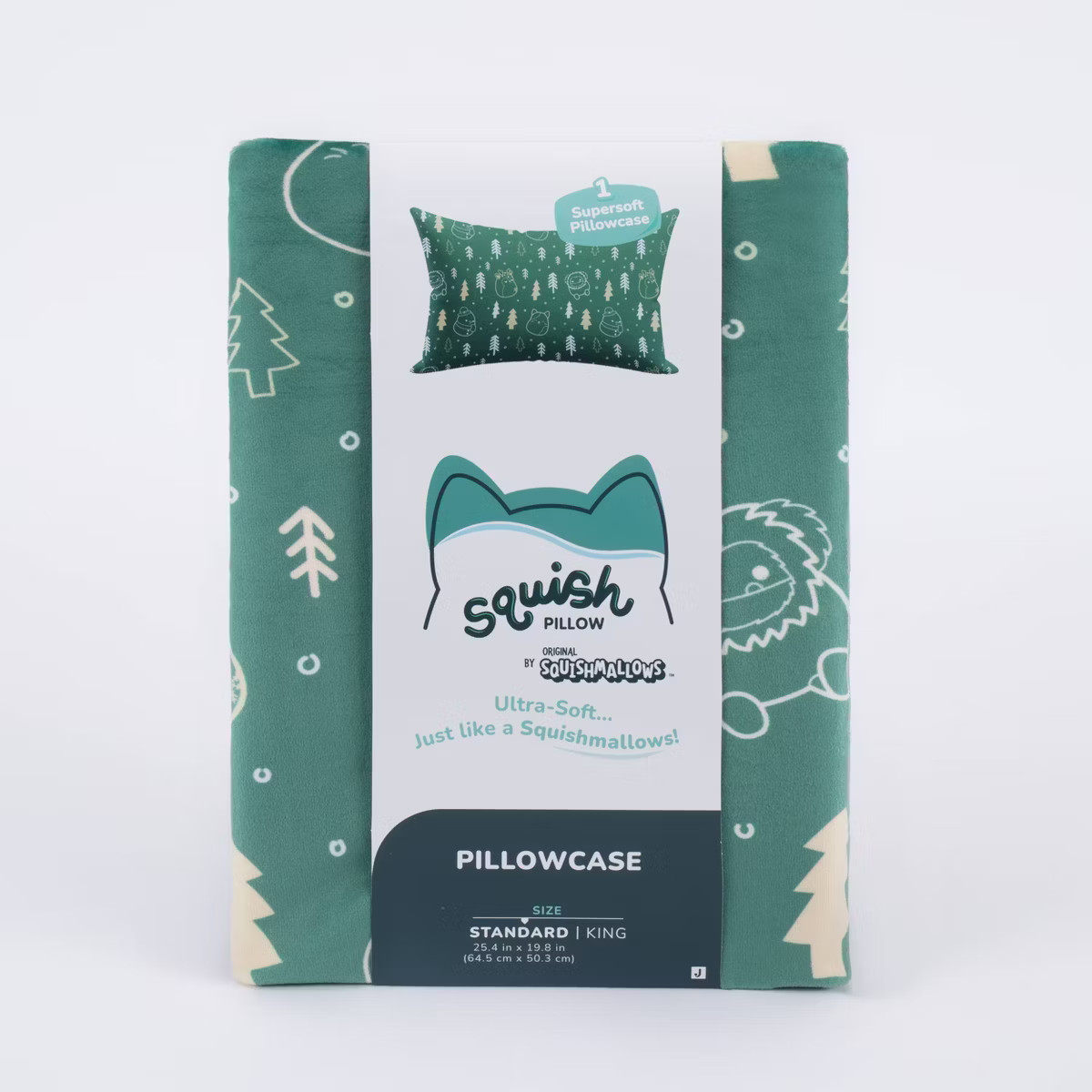 SquishPillow Standard Pillowcase Woodland Wonderland Green | Target