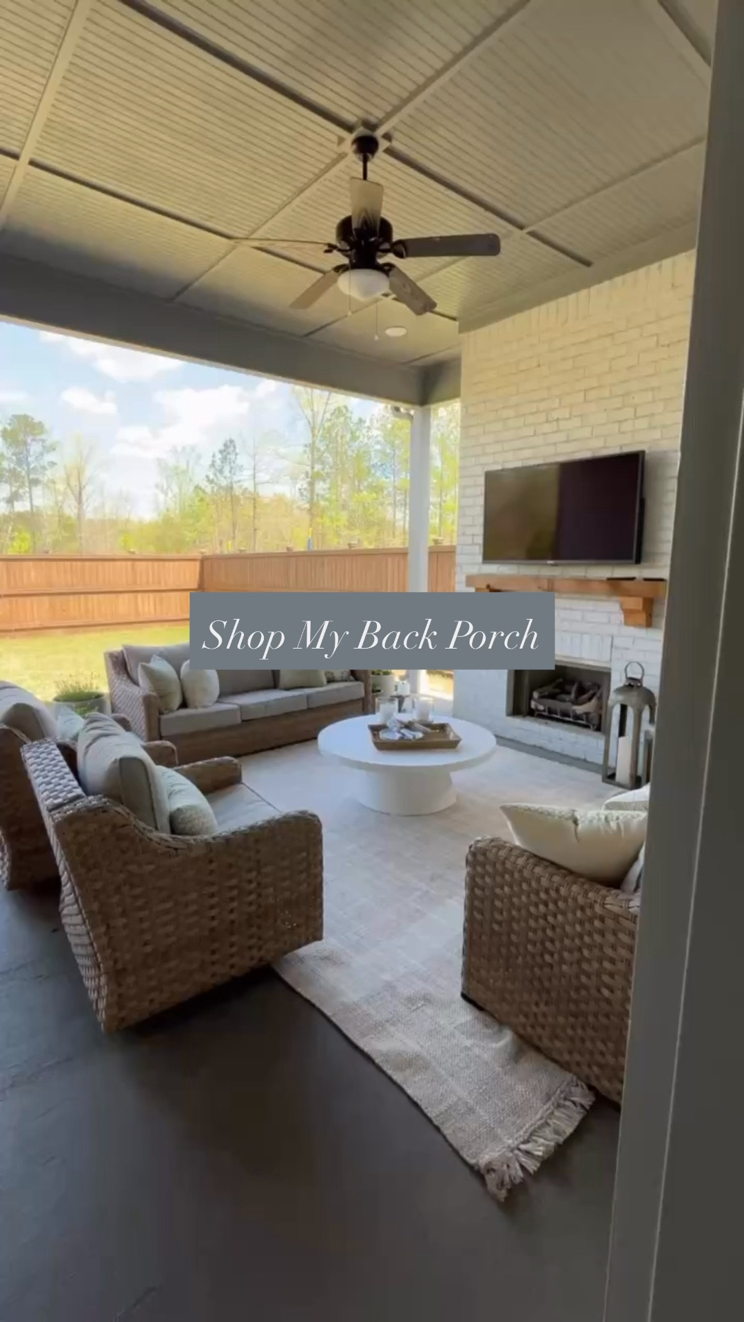 Shop all of my favorite finds that are in my back porch featuring outdoor sofa, outdoor swivel chairs, rug, planters, accent pillows, outdoor tv, etc.#LTKFinds #LTKFavorites #HomeStyleDaily

#LTKHome #LTKHome