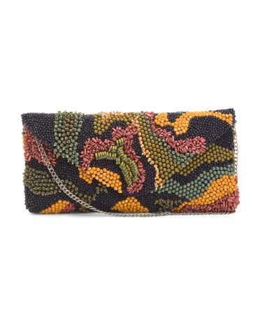 Seaweed Beaded Crossbody., Leather | TJ Maxx