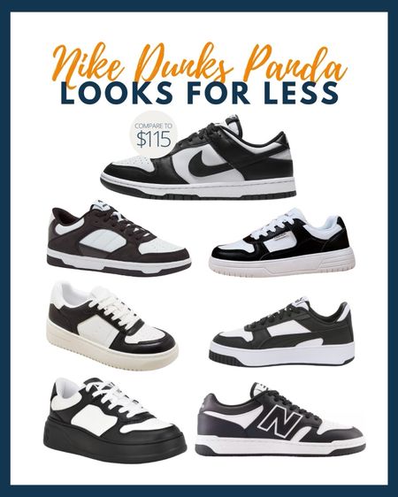 Love the look of the sleek, black and white Nike Pandas? We sourced 8 Nike Dunks Panda alternatives for adults & kids that cost much less starting under $20 shipped!

#LTKshoecrush #LTKfindsunder50 #LTKstyletip