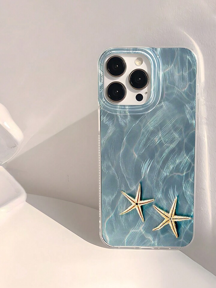 1PC Cute Starfish Design Shiny Waterproof, Shockproof, Anti-Slip Soft Smartphone Case Compatible ... | SHEIN