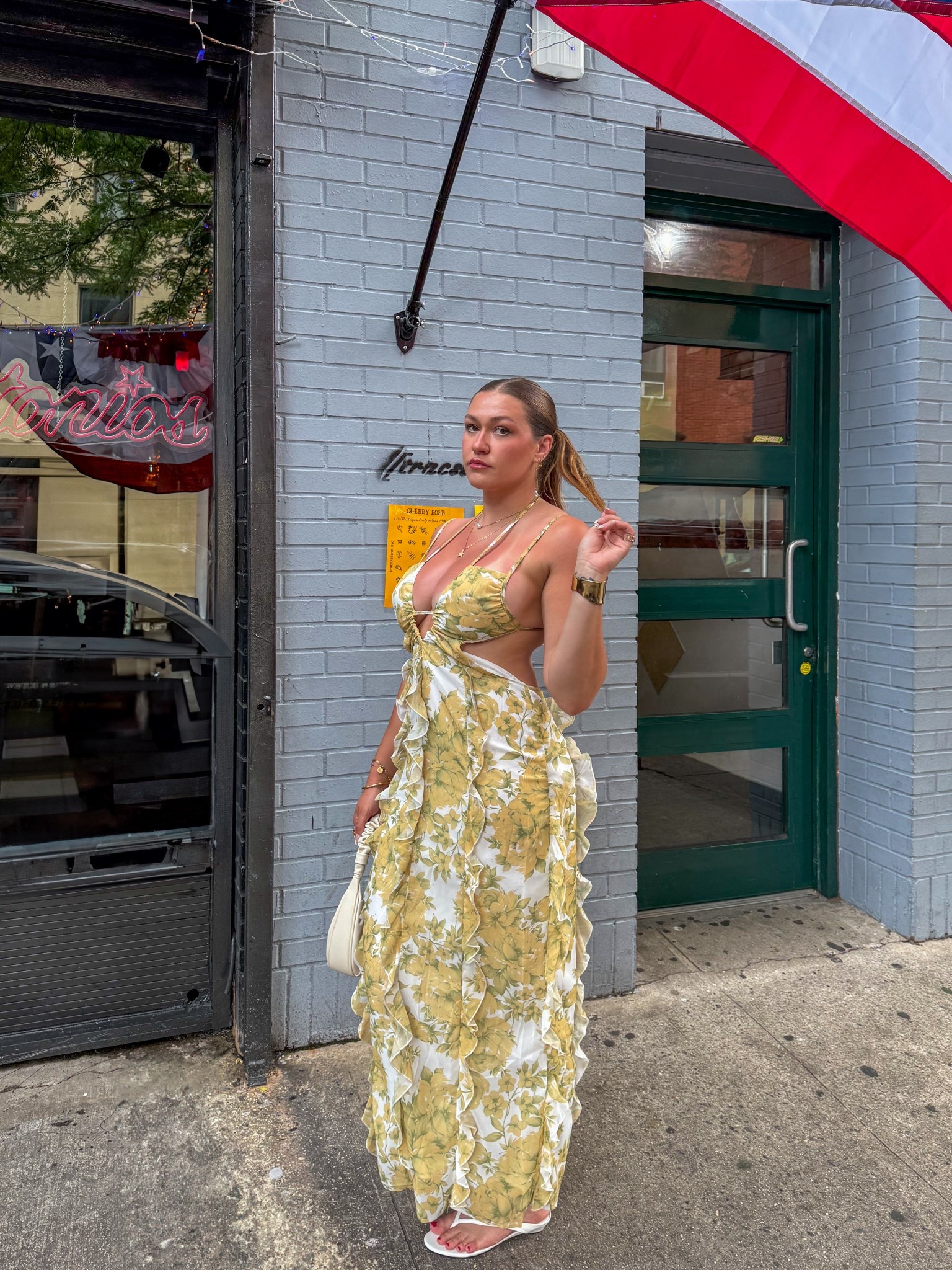 tan lines season🌼🐚

Dress -Peppermayo
Flip Flops Sandals - Cider
Bag - JW Pei
Bangle - Cider

#LTKStyleTip #LTKSeasonal #LTKMidsize
