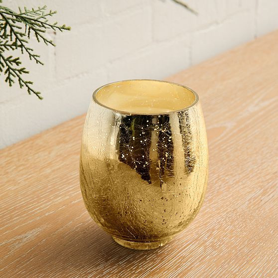 Crackle Jar Scented Candle, Gold, Large | West Elm (US)