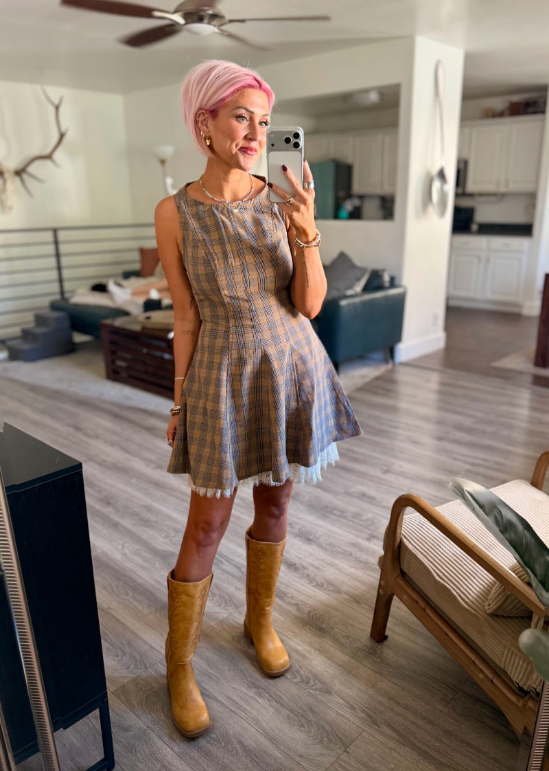 Dying over this combo!! Paired this darling dress with the lace skort for a little added length. Dress: Small // Skort: Small // Shoes: TTS 

 #LTKootd #LTKSeasonal