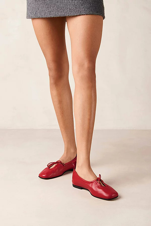 ALOHAS Rosalind Leather Ballet Flats in Red, Women's at Urban Outfitters | Urban Outfitters (US and RoW)