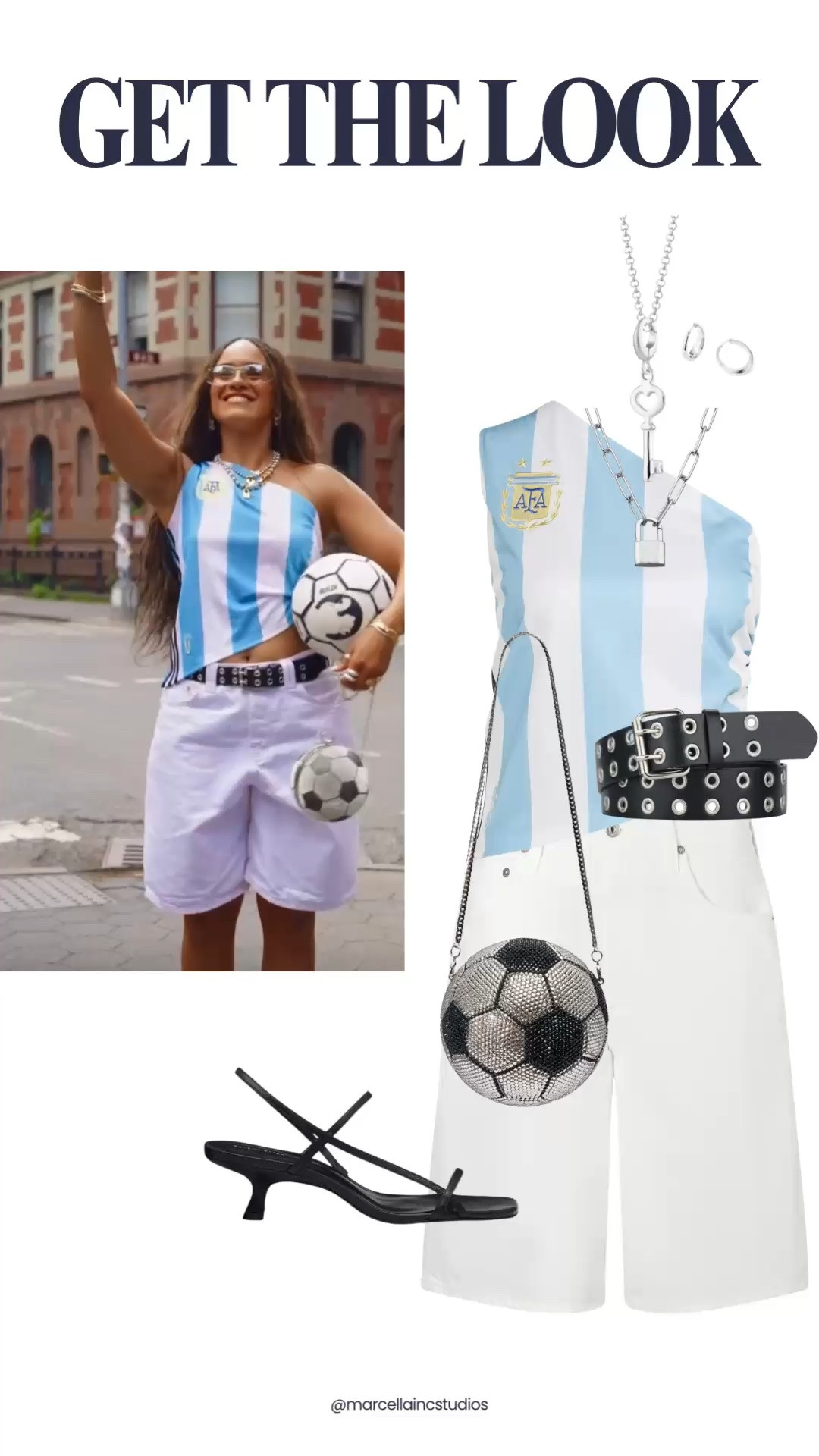 Congratulations to Lionel Messi and the Argentina team finals in World Cup to celebrate re-creating the cutest Pinterest look with the off the shoulder, Argentina jersey and blinging soccer ball Crossbody⚽️🇦🇷 #argentinajersey #worldcupfashion #worldcup #messi #messijersey

#LTKootd #LTKActive