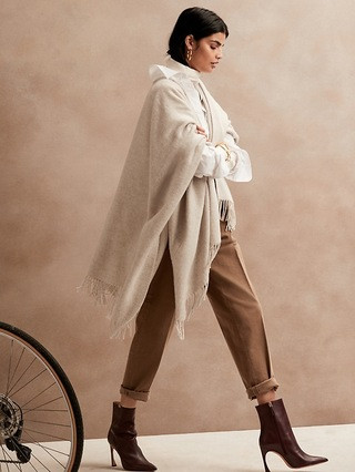 Wool-Blend Poncho with Pockets | Banana Republic (US)