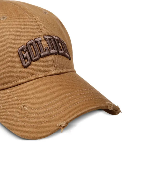 Golden Goose logo-embroidered Distressed Cap | Neutrals | FARFETCH | Farfetch Global