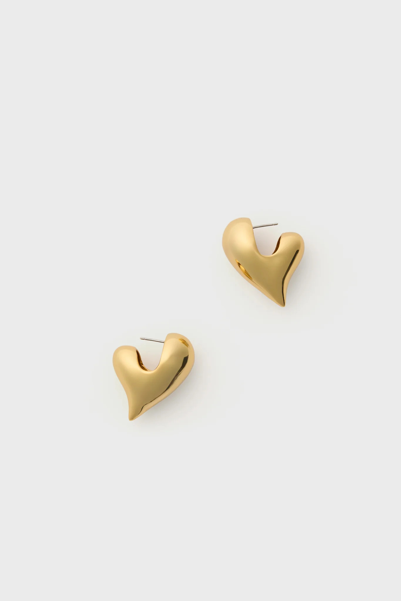 High Polish Gold Art Heart Earrings | Tuckernuck (US)