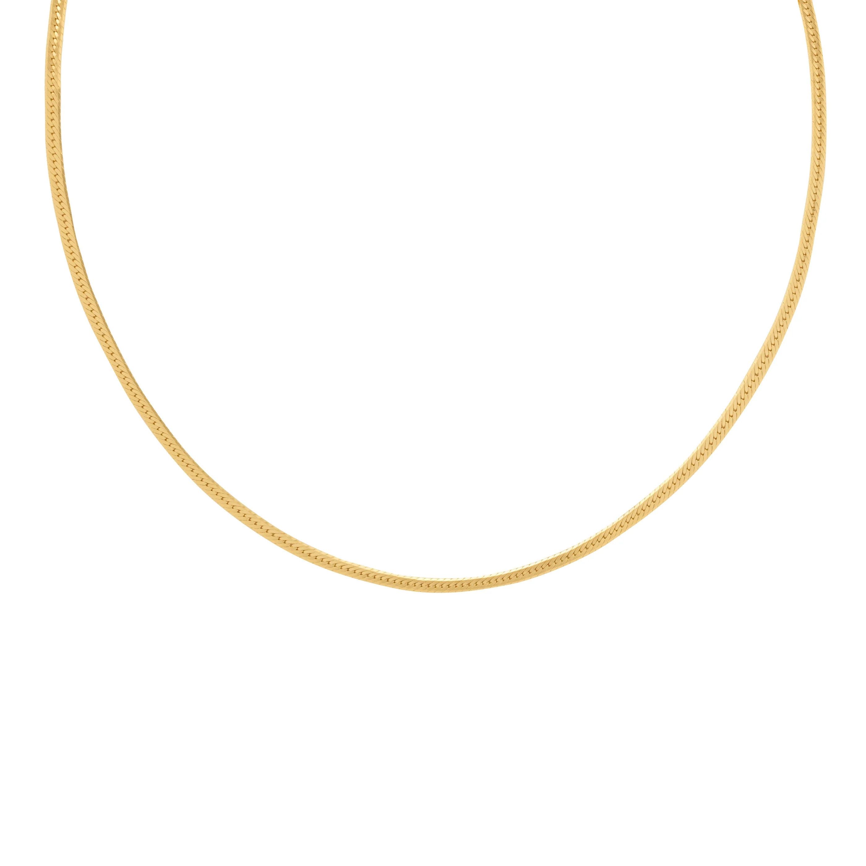 Snake Chain Necklace in Gold | Astrid and Miyu