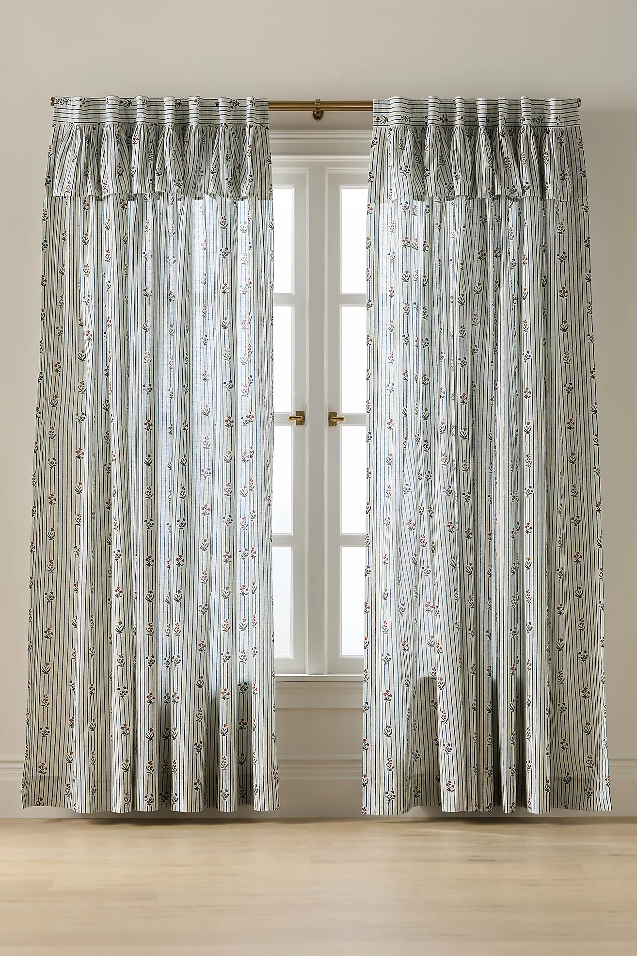 Parker Cotton Printed Valence Curtain | Anthropologie (US)
