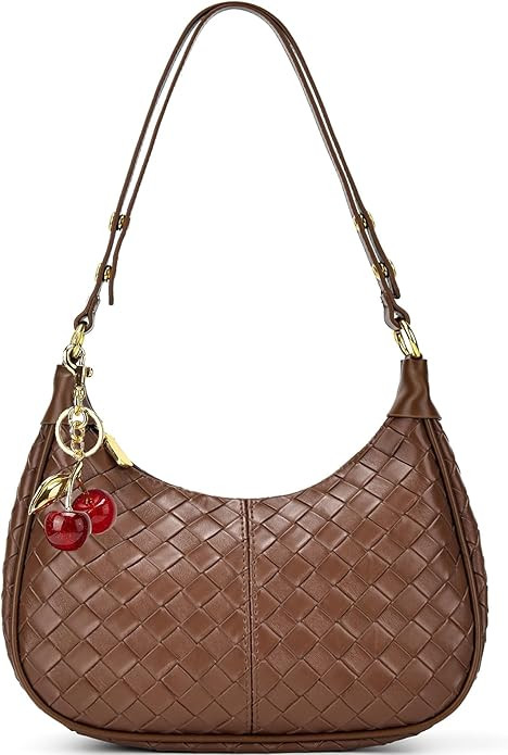 Small Hobo Bags Crescent Shaped Shoulder Bags for Women Mini Cherry Purse Fall Soft Crossbody Han... | Amazon (US)